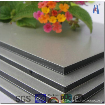 Panel compuesto de aluminio Kingaluco Superficie de espejo de plata